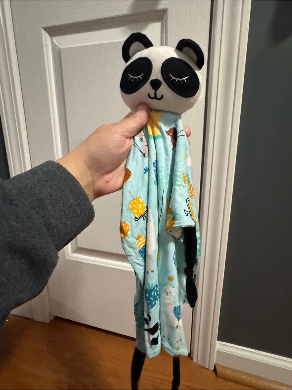 Little Sleepies Aqua Panda Lovey